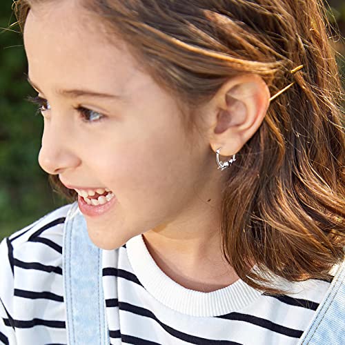 Kiteenal PHE-S Panda Earrings For Girls - Sterling Silver Panda Hoop Earrings For Teens Hypoallergenic Cute Animal Earrings thumb #4