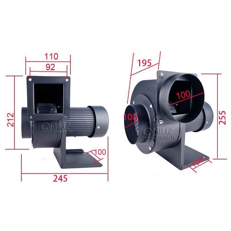 Wentylator dmuchawy, CY120 wentylator odśrodkowy wyciągowy rurociąg kuchnia do palenia wymiennik świeżego powietrza grilla 90W(1 phase 230)