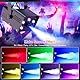 Nebelmaschine,500W Mini Fog Rauchmaschine mit 5 LED Licht, RGB Effekt Nebelmaschine mit Drahtloser Fernbedienung für DJ Party Hochzeitsfeiern Bühnenauftritte und HalloweenWeihnachten