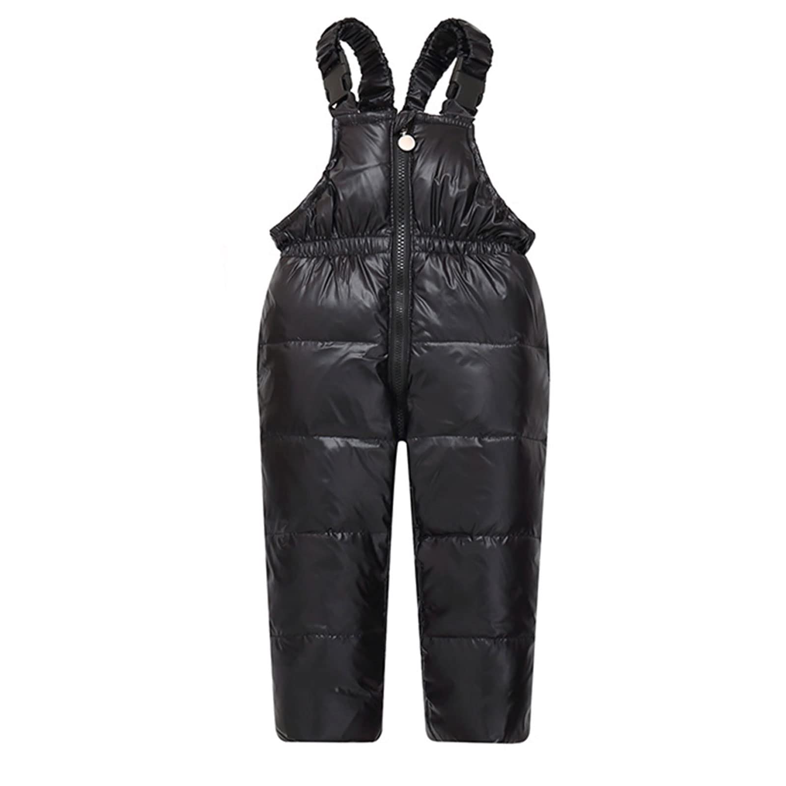 Niñas Niños Trajes de Nieve Abrigos de Esquiar Chaqueta de Plumas con Capucha + Pantalones de Nieve 2 Piezas Conjunto de Esquí Ropa Invierno Impermeable por Bebe Niño Niña 3-5 años Negro