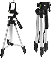 Tripé Profissional Universal 1,3M Para Celular e Câmera com Bolsa, Leve, Compacto, Alumínio Resistente, Nível Bolha, Ajuste Preciso, Ideal para Vídeos, Fotos, Lives e Conteúdo Profissional