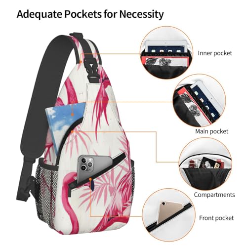 Bolso Sling Crossbody Unisex Negro Casual miniatura 4