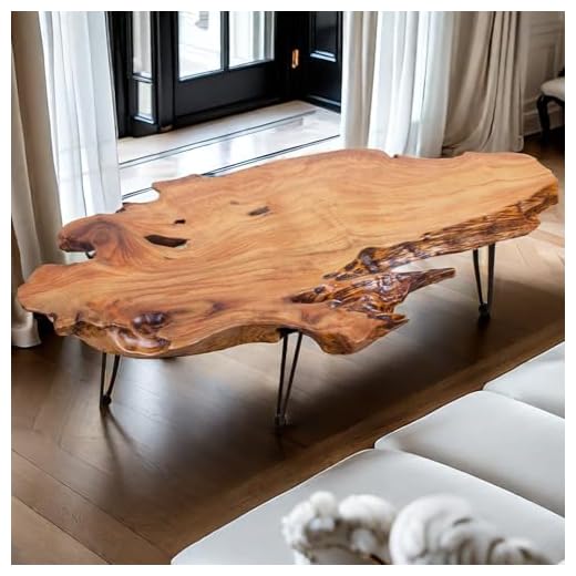 Handcrafted Natural Wood Coffee Table