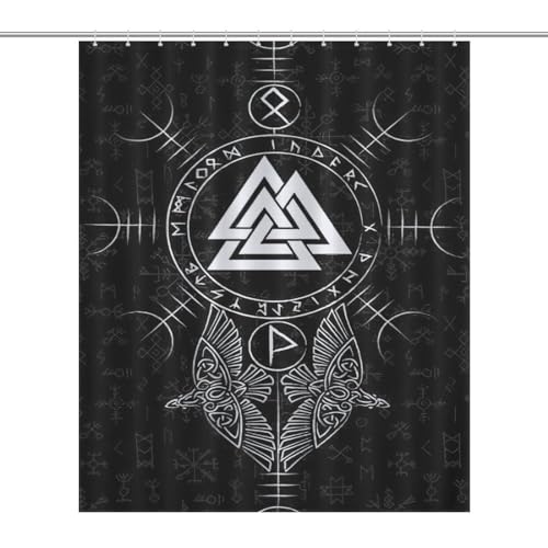 Rideau de douche Viking 152x183cm imperméable en polyester lavable pour bain - 7