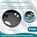 LUTQ 4-Pack Silicone Splashguard Compatible with Nalgene Splash Guard 32 Oz 53mm Wide Mouth Water Bottle Accessories, Fit for All Wide-Necked Bottles with 53 mm Opening, Obsidian Black