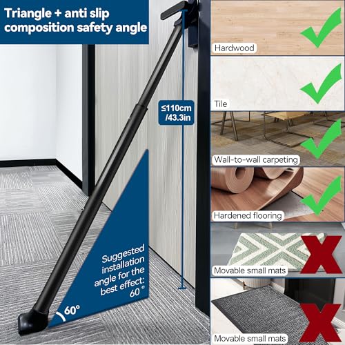 Rerishom Door Security Bar, Heavy Duty Door Stopper Jammer for Travel by Rerishom - Used condition - Image 8