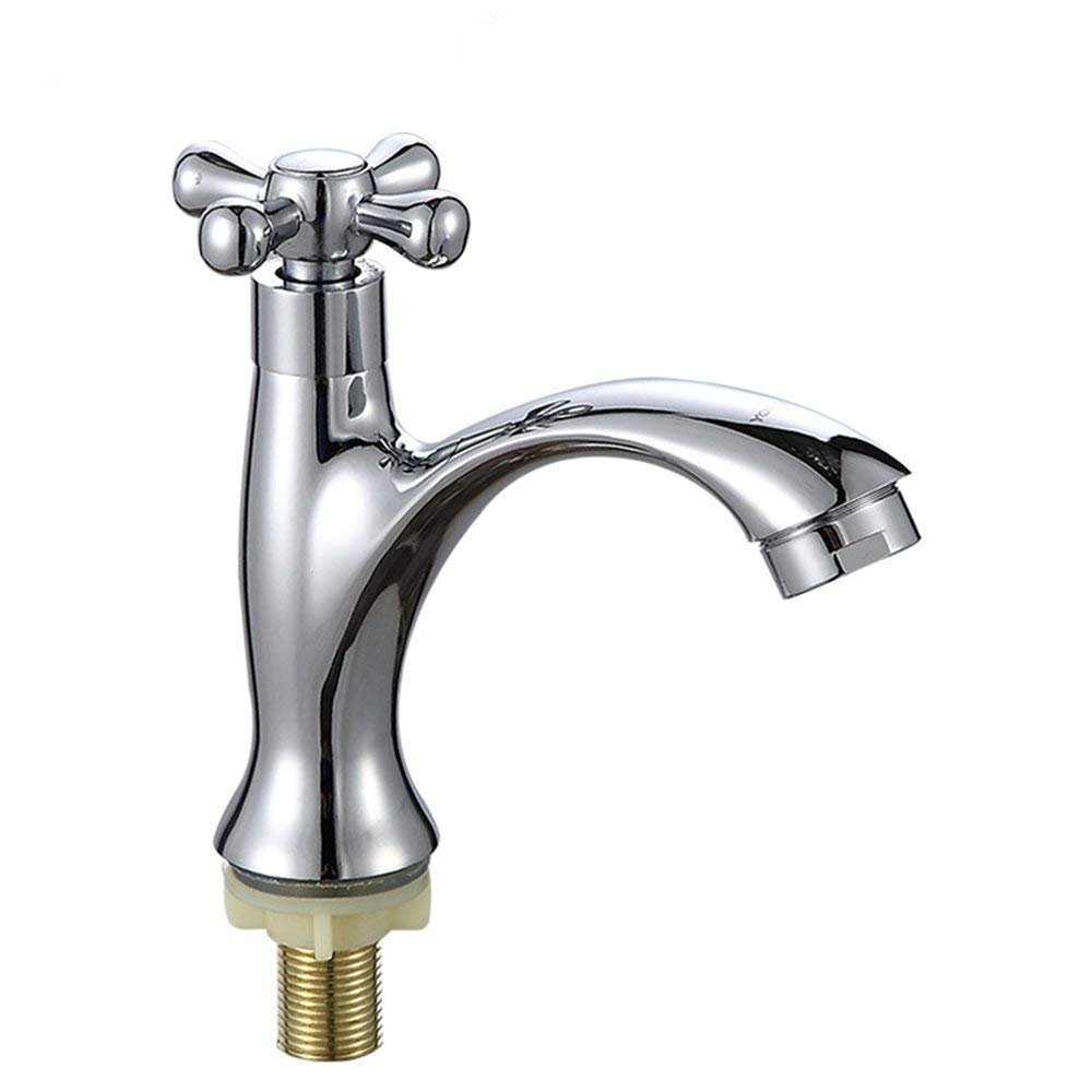 Robinet mitigeur contre les fuites d'eau froide en laiton chromé