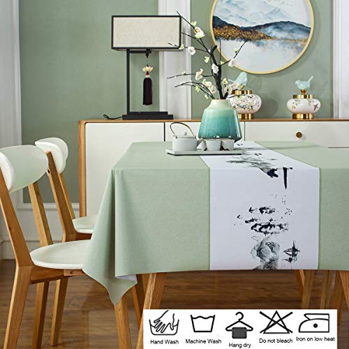 Nappe de table anti tache PVC vert Bigood pour protéger