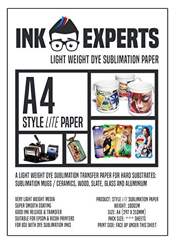 Ink Experts Subli-Style LITE - Papel de sublimación (A4, 100 g/m²) 100 Sheets Cover
