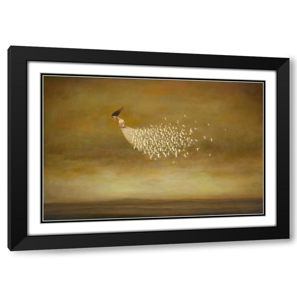 Huynh, Duy 24x19 Black Modern Framed and Double Matted Museum Art Print Titled Freeform