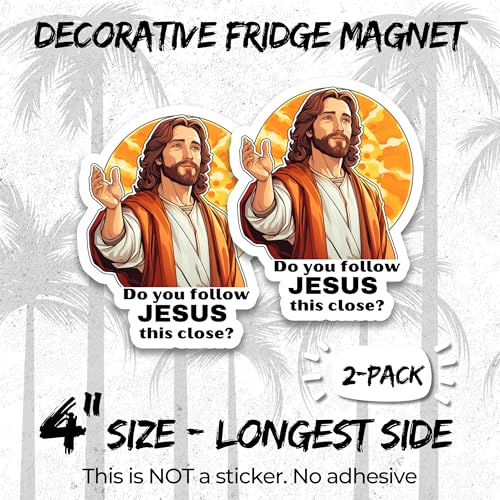 Imán Decorativo Do You Follow Jesus 4 Pulgadas 2-Pack miniatura 2
