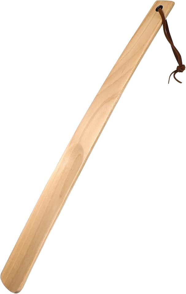 Healifty Shoe Horn Long Handle for Seniors - 15" Wooden Shoe Spoon, Shoe Helper for Boots and Shoes, Extra Long Shoe Horn for Kids