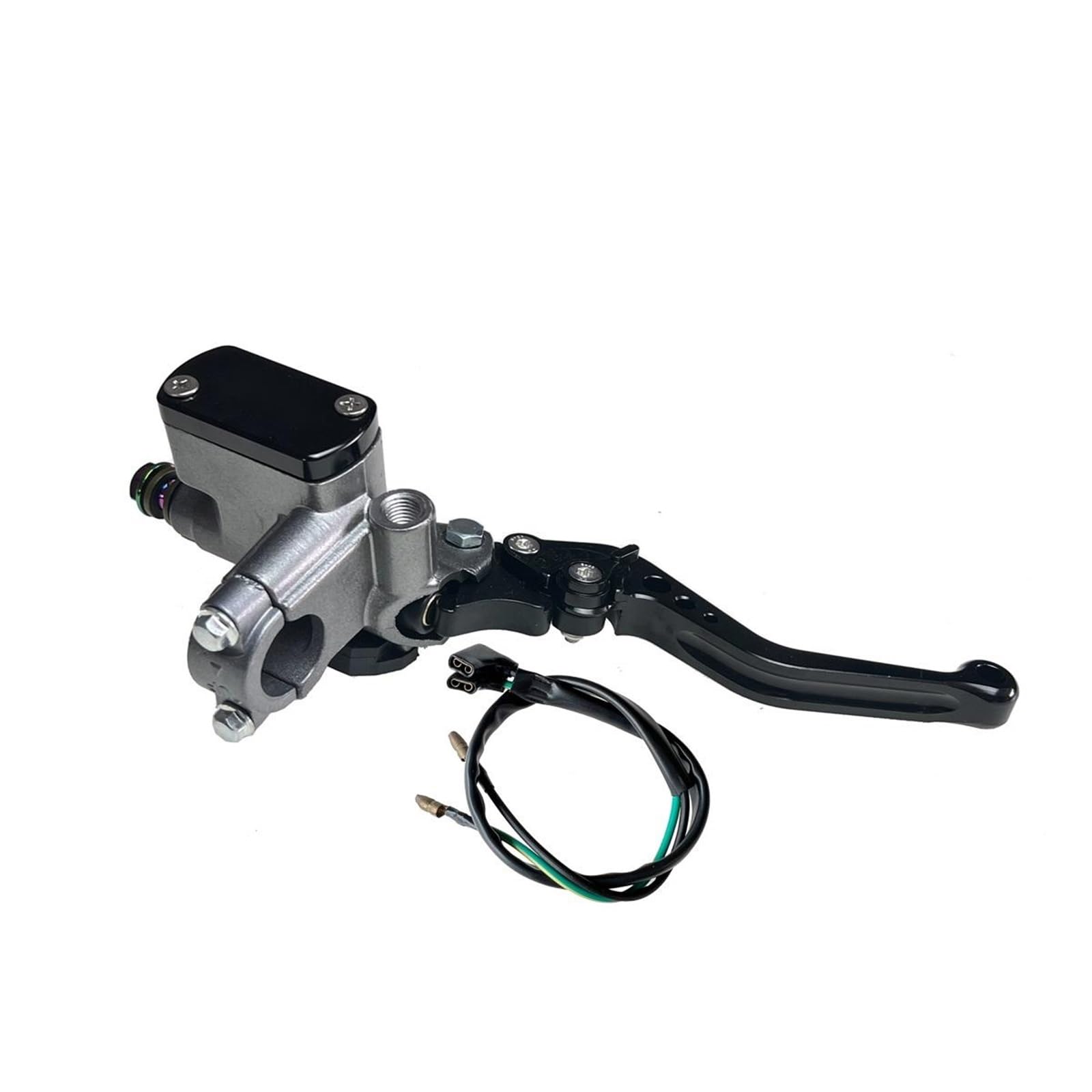 Leva frizione freno moto Pistone pompa freno idraulica per motocicletta Leva cilindro principale da 14 mm Diametro impugnatura manubrio 22(Black Right pump)