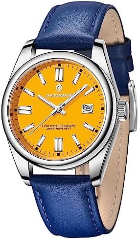 AKNIGHT Herren-Armbanduhr Chronograph Edelstahl wasserdicht Datumsanzeige analoge Quarzuhr modisch lssig Business Kleid Armbanduhren fr Herren