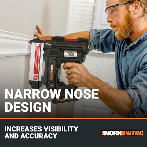 WORX Cordless Brad Nailer, 20V 18GA Nail Gun, WX842L - image 8