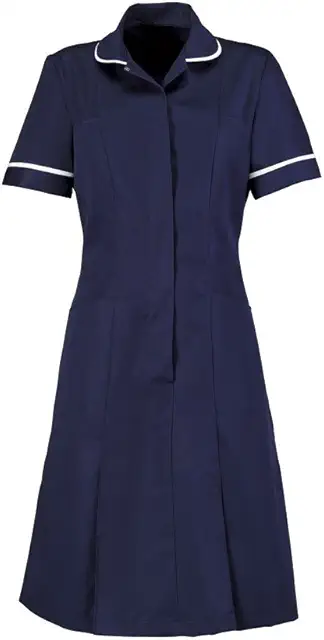Women's Scrub Dress with Contrast Trim - Green Healthcare Uniform