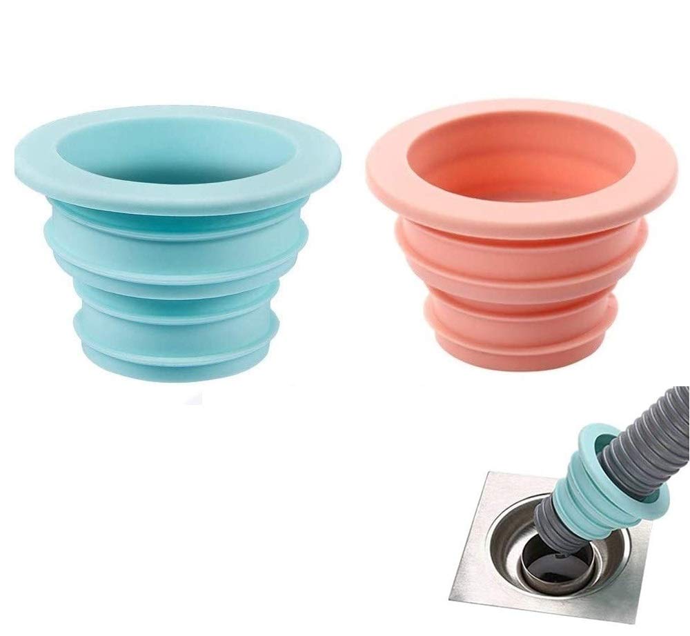 YANCI Drain Pipe Hose Seal Deodorant Silicone Sealing Plug, Kitchen Pipe Sewer Seal Ring Washing Machine Drain Multipurpose Pipe Connector Bathroom Kitchen Laundry (Random Colour, Pack of 2) (B09714TL8N) Amazon Price History, Amazon Price Tracker
