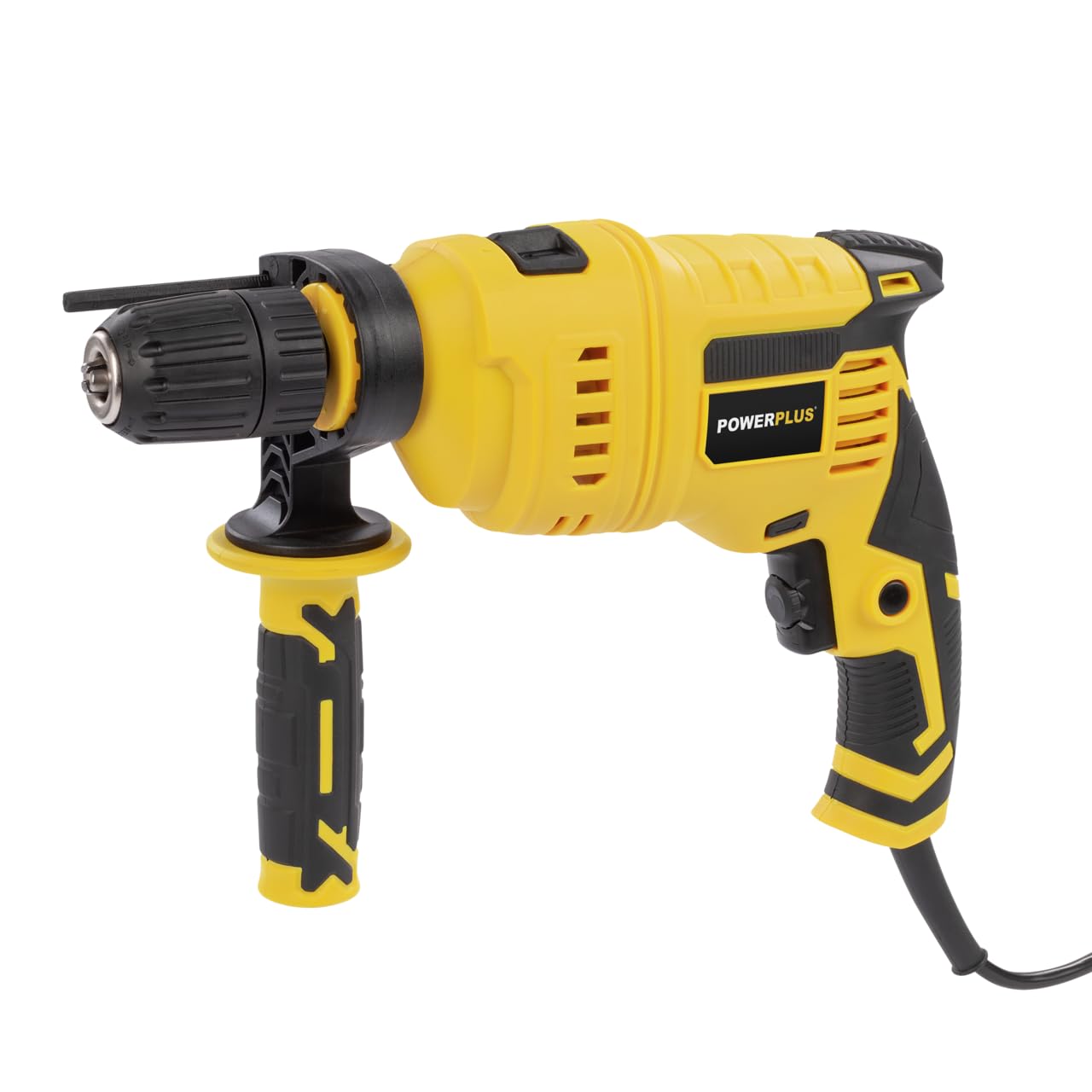 Powerplus Taladro percutor POWX0265-800W y una velocidad continuamente variable: entre 0 min-1 y 3000 min-1