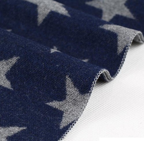 Usa Flag Men’s Winter Warm Knitted Plant Cotton Plaid Color Match Soft Thick Scarf,180Cm #TOP3