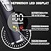 FADEKING® Professional Hair Clippers for Men - Cordless Hair Clippers, LCD Display Barber Clippers for Hair Cutting & Mens Grooming with Travel Case(Silver+Black)