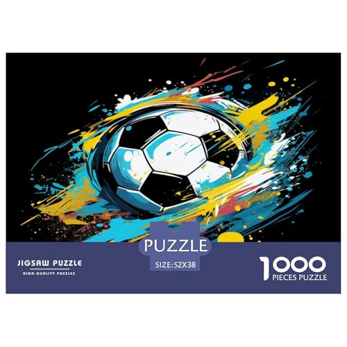 Football 1000 Pieces Premium Jigsaw Age 3+ Cool Collage Effect, Fun Details, Educational, Challenging Puzzle Games 52x38cm/1000pcs