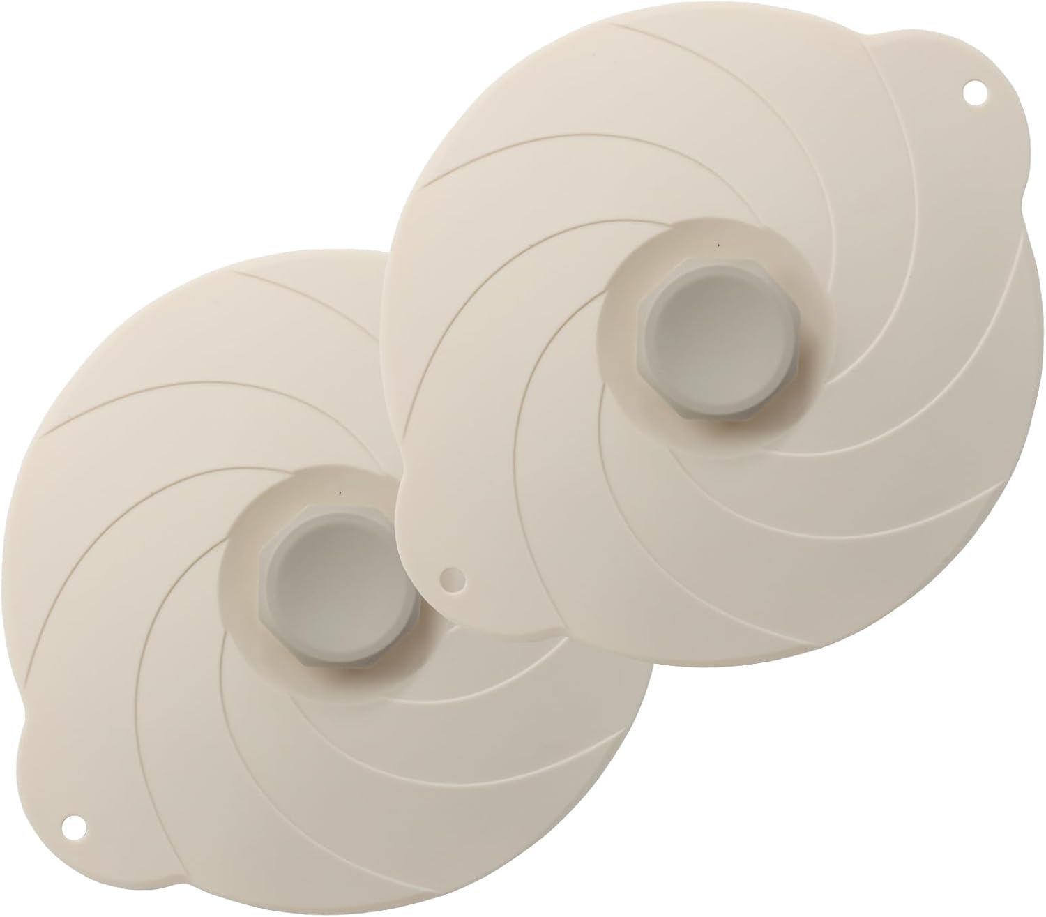 Piutouyar 2 Pcs 8 Inch Universal Bowl Lids, White Microwave Splatter Cover