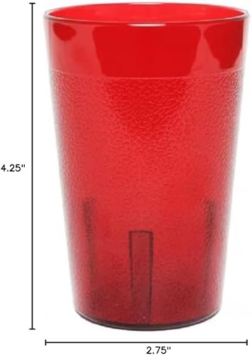 Vista 112 de Juego de 12 vasos de color transparente de 5 oz. Vasos de té helado reutilizables de alta calidad, apilables, aptos para lavavajillas, resistentes a