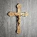 BC Catholic Crucifix Wall Cross, Jesus Christ Religious Home Decor, Catholic Wedding Gift, Gold Color Finish, 12