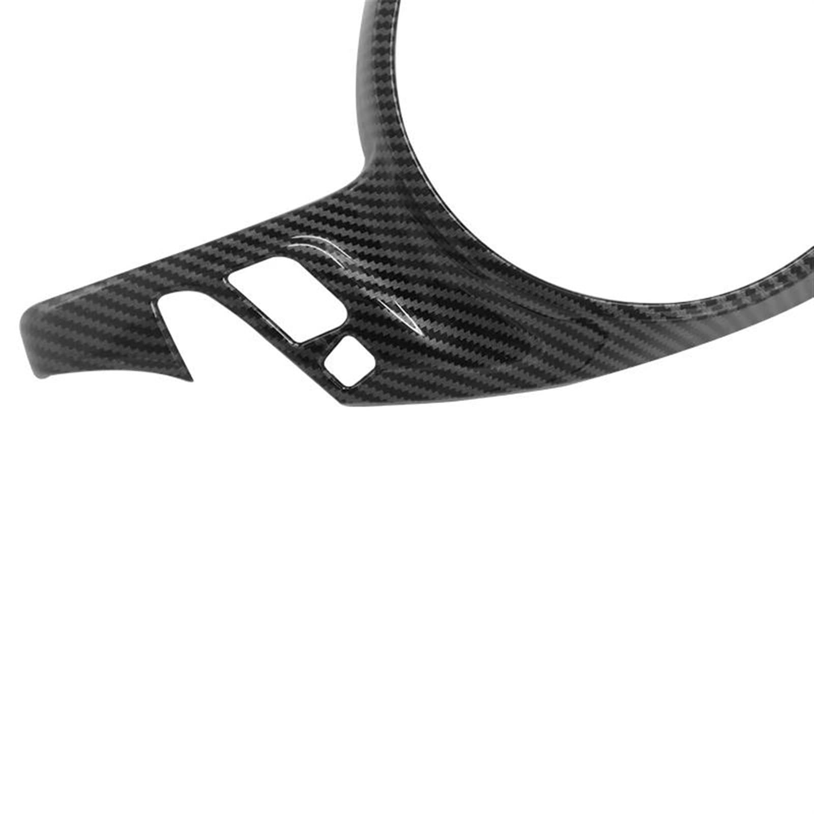 Voiture Interieur pour pour Cayenne 2011 2012 2013 2014 2015 2016 2017 Texture Carbone Intérieur Panneau De Volant Cadre Couverture Garniture De Protection Voiture intérieure