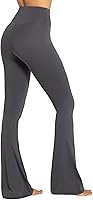 Vista 25 de Sunzel - Leggings acampanados para mujer, con control de abdomen, cintura cruzada y pierna ancha
