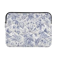 Retro Blue White Flower