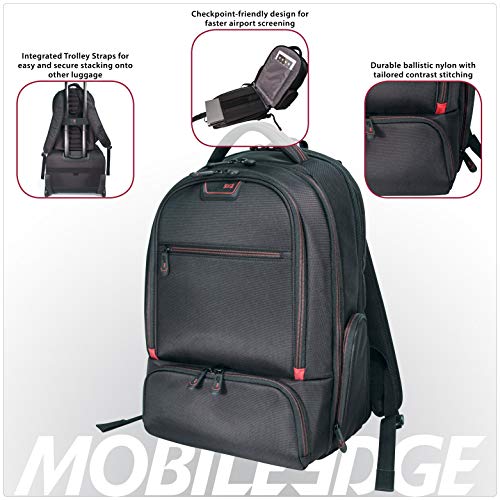 Mobile Edge Professional Laptop Backpack 16 Inch Pc, 17 Inch Mac, Checkpoint Friendly, Adjustable Laptop Section, Padded Shoulder Straps, Trolley Strap, Black, Men, Business, Mepbp1 #TOP2