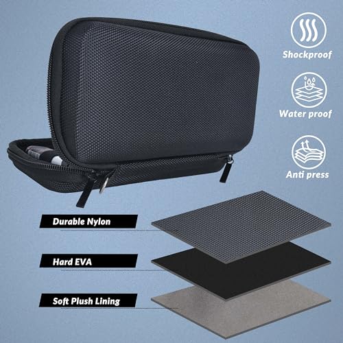 Image of Wolfteeth Storage Case Smell Stash Proof Case Fit King Size Tubes, Battery Pen Holder, Vapor Carrying Pouch, Hard EVA Travel Carrying Bag (Empty Only) Black