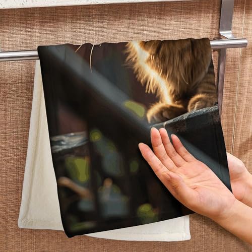 Serviette de bain chat durable et absorbante en textile premium haute performance - 8