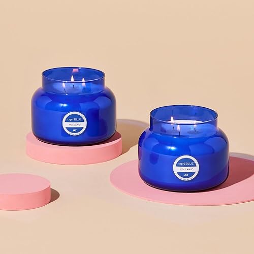 Miniatura 4 de Capri Blue Volcano Velas perfumadas Velas de lujo de tres mechas para el hogar perfumadas con frutas tropicales y cítricos azucarados, mezcla de
