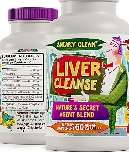 Liver Cleanse Support Supplement W Milk Thistle - Nature's Secret Agent Blend #TOP6