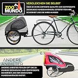 zoomundo Fahrradanhänger Hundeanhänger für Hunde-Transport Buddy in Grau