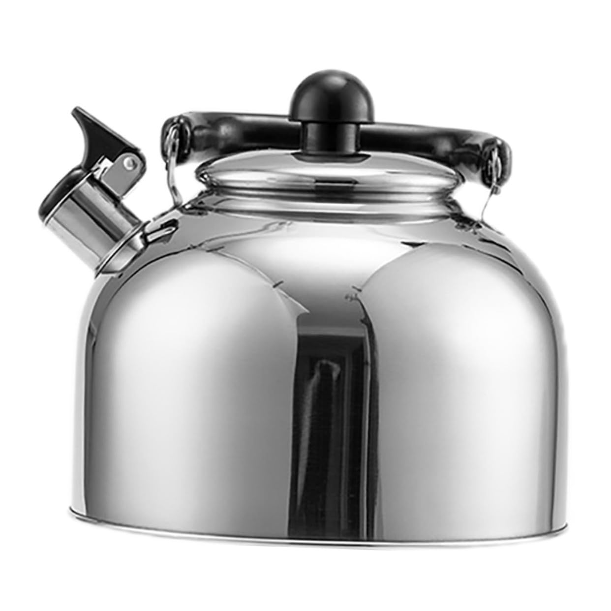 TOYANDONA Hervidor de Agua de Acero Inoxidable con Silbato Audible Mango Ergonómico Apto para Estufas de Gas Inducción y Eléctricas Fácil de Limpiar y