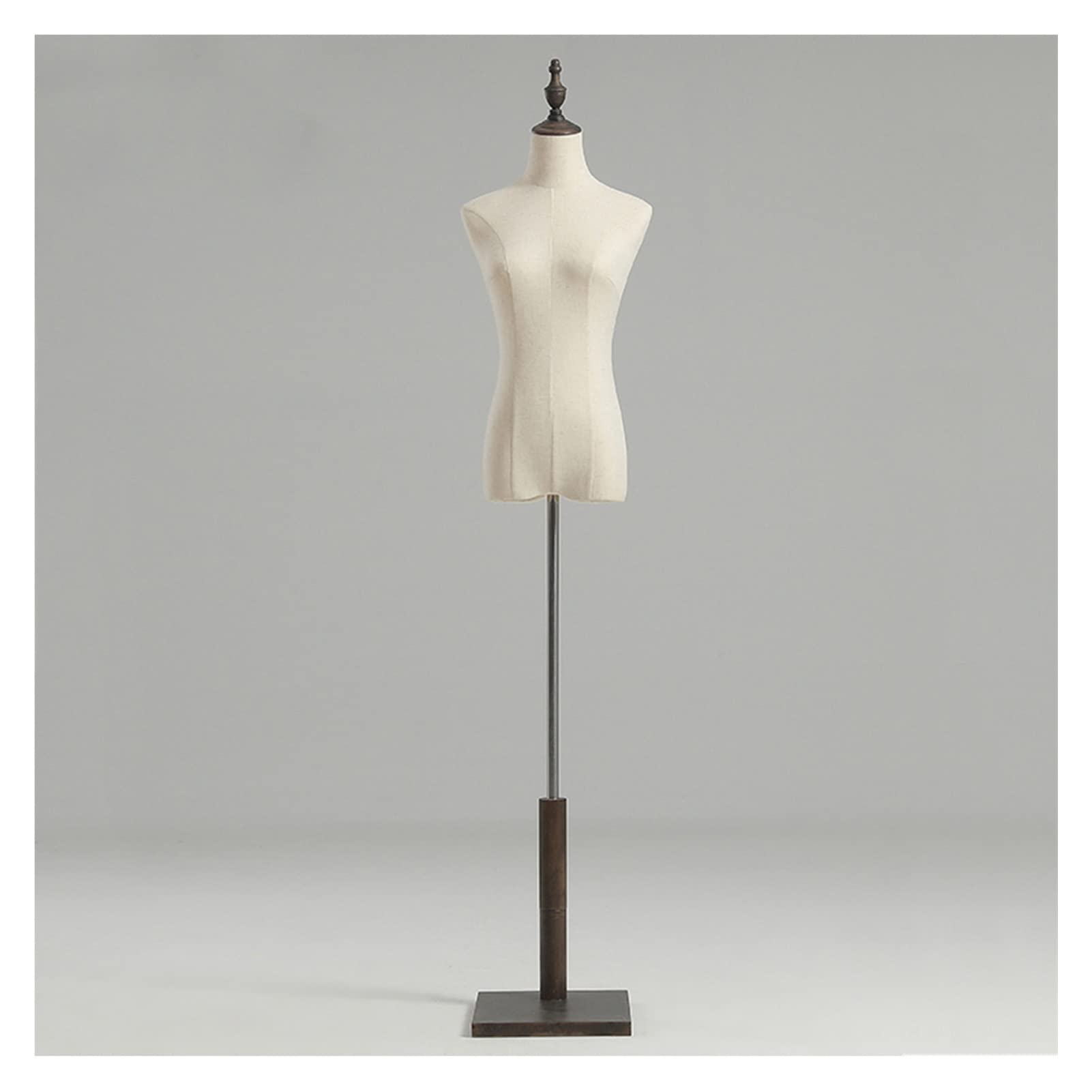 EKBBBYE Mannequin Mannequin Body Torso Female, Display Bust Half Scale Manikin Body Dress Form with Wooden Base, 3 Colo,Triangle,Medium
