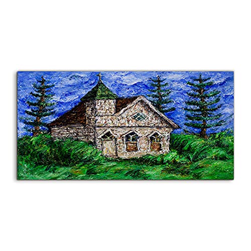Tableau acrylique paysage apaisant pour illuminer un salon sombre