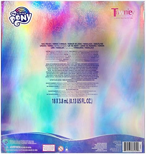 My Little Pony - Townley Girl Non-Toxic Water Based Peel-Off Nail Polish Set with Glittery and Opaque Colors for Girls Kids Teens Tweens Ages 3+, Perfect for Parties, Sleepovers and Makeovers, 18 Pcs