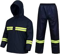 Roupa Capa De Chuva Para Motoqueiro Motoboy Conjunto Jaqueta Calça Impermeável, Emborrachada, Reforçada Com Capuz