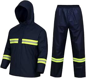 Roupa Capa De Chuva Para Motoqueiro Motoboy Conjunto Jaqueta Calça Impermeável, Emborrachada, Reforçada Com Capuz