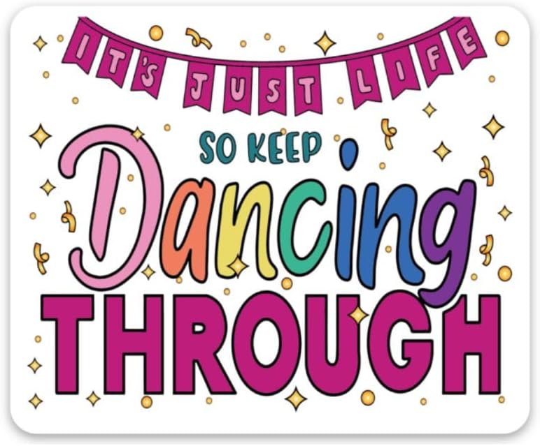 The Coloring Project - It's Just Life so Keep, Dancing Through Stickers - Set of 10 Stickers Inspired by Wicked - Quality, die-Cut, Bubble Free Vinyl (2.98" x 4")