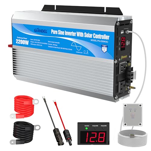 2200W Pure Sine Wave Inverter with Solar Charger