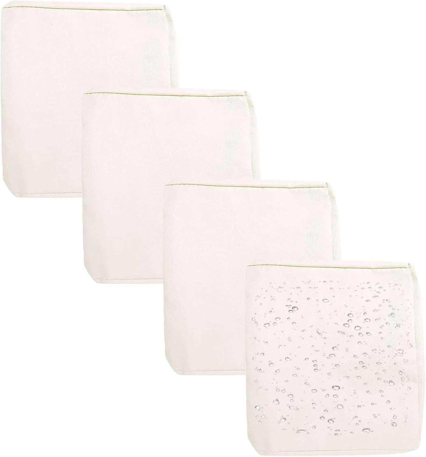 1/2/4 Pack Waterproof Sofa Seat Cushion Covers with Zipper for Outdoor and Indoor/Patio/Garden/Rattan/Chairs Furniture Protectors Cover 50/60cm Cushion Slipcover Removable(Color 2,50x45x10cm(4pcs)) — image 1