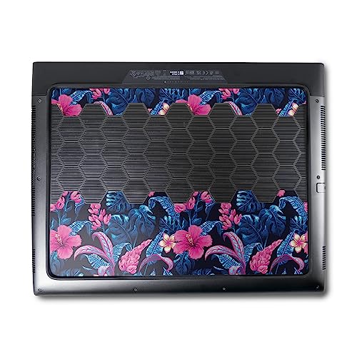 Image of MightySkins Skin Compatible with Alienware M18 R1 (2023) Full Wrap Kit - Contrast Hibiscus | Protective, Durable, and Unique Vinyl Decal wrap Cover | Easy to Apply & Change Styles | Made in The USA