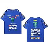 [YINENGA] ヤマハ バイク レーシング ペリフェラル 半袖 メンズ レディース 夏 純綿 サイクリング カジュアル オールマッチ Tシャツ-ブルー||s [並行輸入品]