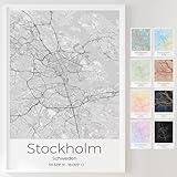 Mapdify Stockholm personalisiertes Stadtposter, dein 