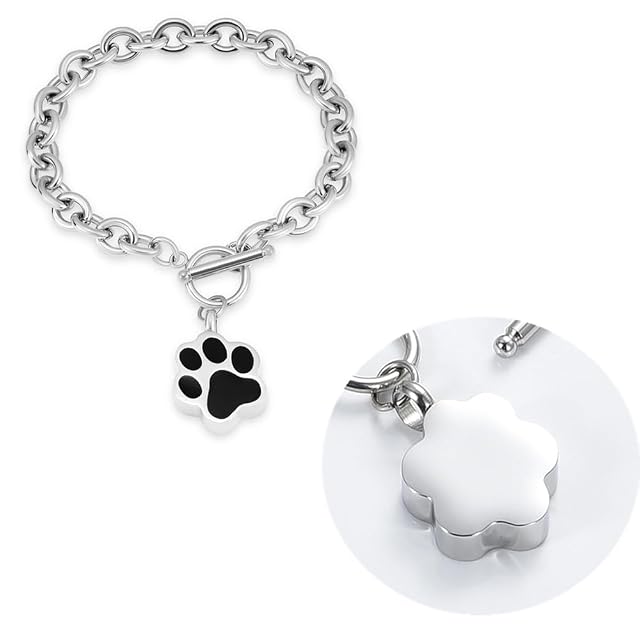 Foto 3 de 6 de VCCWYQK Joyería de Cremación para Cenizas de Perro, Huella de Perro, Urna Conmemorativa